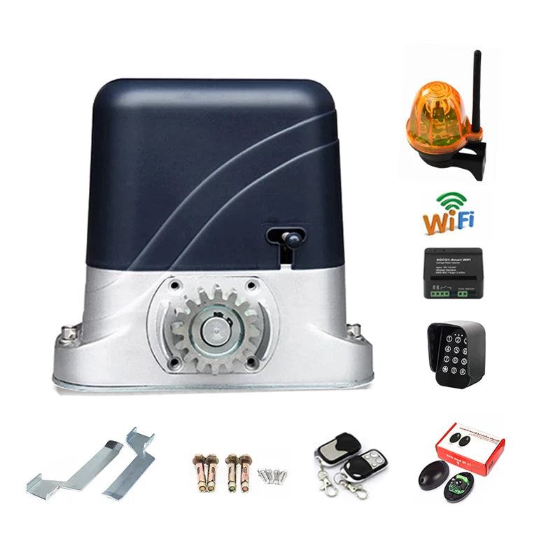 WiFi Gate Opener Smart Phone Control Spring Limit Sliding Gate Motor Opener Operator Closer for House Villa Factory Float Gate