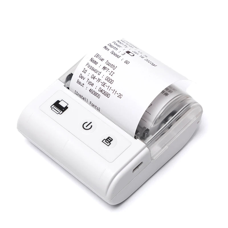 58MM Portable Mini Thermal Printer Bluetooth Thermal Printer For Small Business Printer Computer-Mobile Connection IOS Android