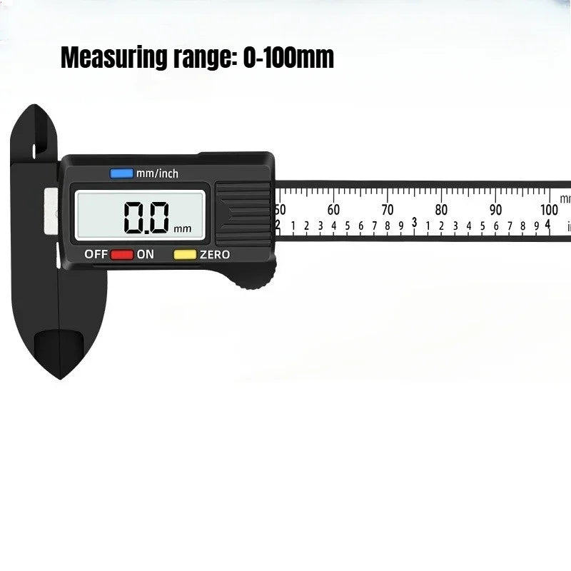 100/150mm Digital Caliper Vernier Caliper Gauge Measuring Tool for Carpentry Tools with Carbon Fiber Dial and Electronic Ruler