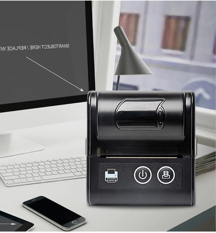 58MM Portable Mini Thermal Printer Bluetooth Thermal Printer For Small Business Printer Computer-Mobile Connection IOS Android