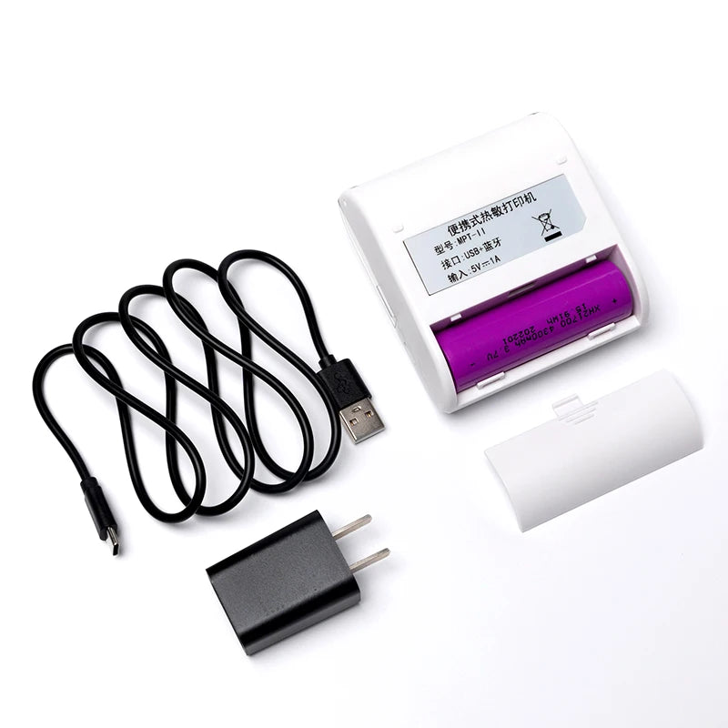 58MM Portable Mini Thermal Printer Bluetooth Thermal Printer For Small Business Printer Computer-Mobile Connection IOS Android