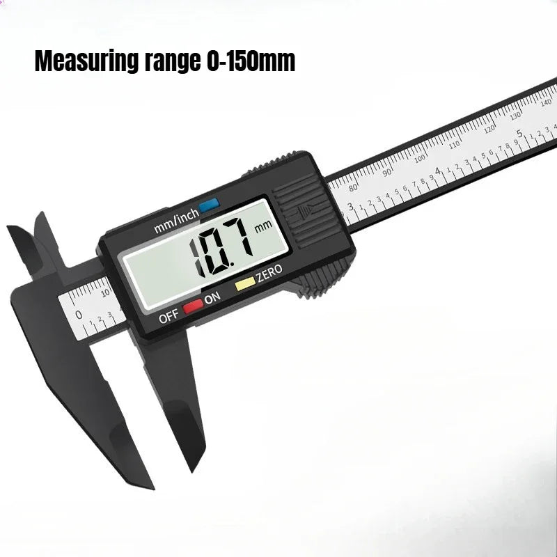 100/150mm Digital Caliper Vernier Caliper Gauge Measuring Tool for Carpentry Tools with Carbon Fiber Dial and Electronic Ruler