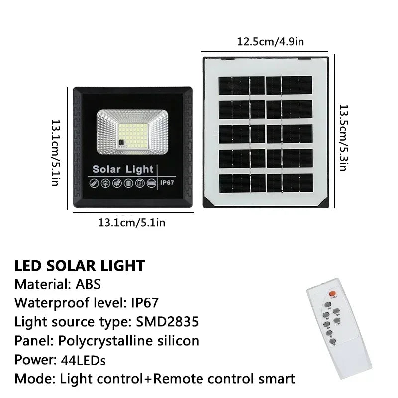 NEW 30-500W Solar Flood Lights with Remote Control Outdoor IP67 Waterproof Solar Powered Spotlight Solar Reflector Wall Lamp Hot