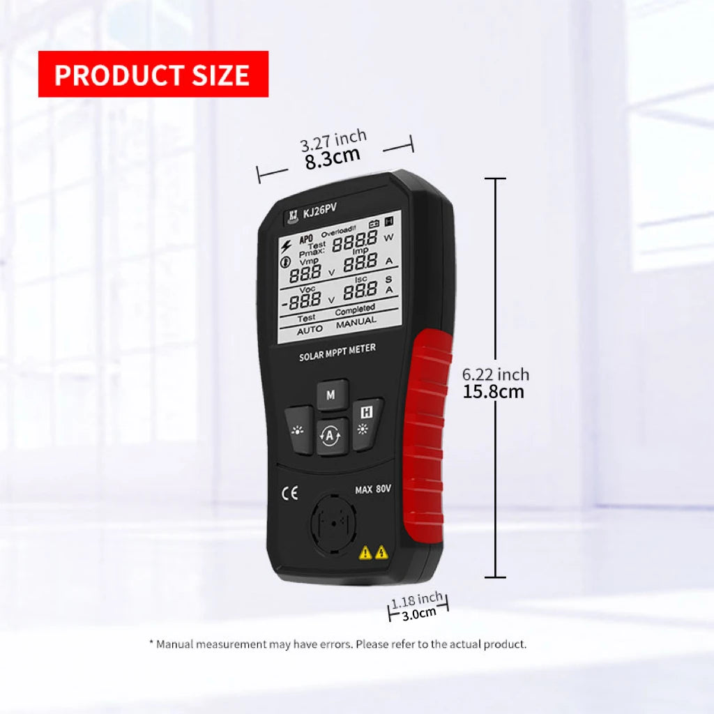 Solar Tester - Automatic and Rapid Measurement of PV Panel Maximum Power Point Tracking, Simultaneously Measures Maximum