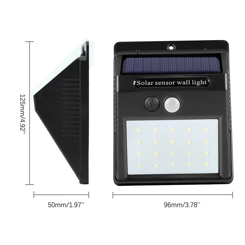 40LED Solar Lights Outdoor With 3 Mode Waterproof Motion Sensor Security Lighting LED Wall Street Lamp for Garden Porch Light