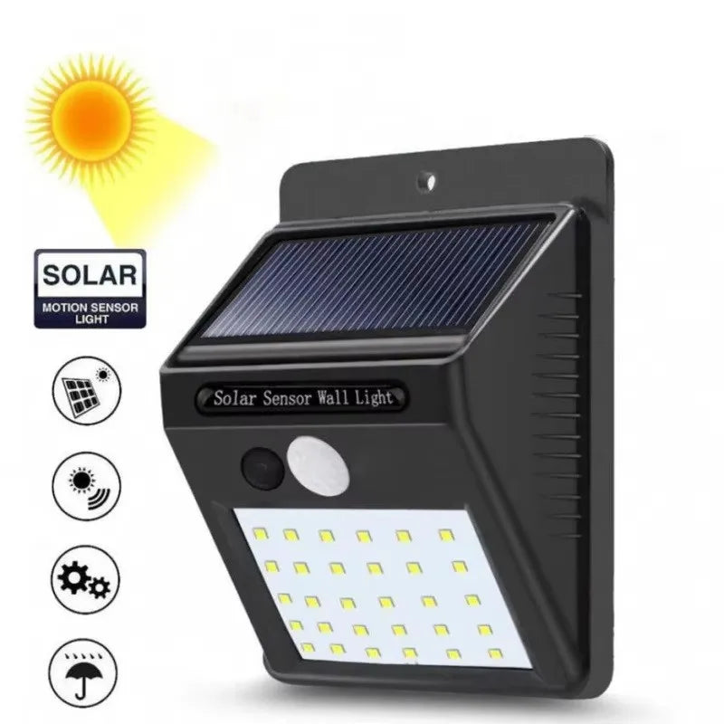 40LED Solar Lights Outdoor With 3 Mode Waterproof Motion Sensor Security Lighting LED Wall Street Lamp for Garden Porch Light