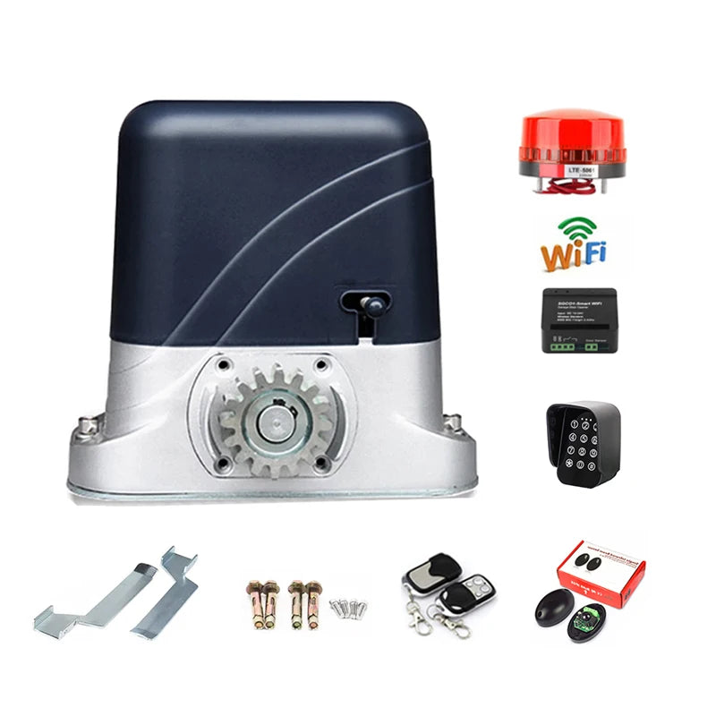 WiFi Gate Opener Smart Phone Control Spring Limit Sliding Gate Motor Opener Operator Closer for House Villa Factory Float Gate