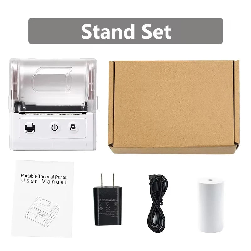 58MM Portable Mini Thermal Printer Bluetooth Thermal Printer For Small Business Printer Computer-Mobile Connection IOS Android