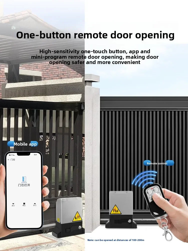 KOB Linear Electric Sliding Gate Motor 370W 800kg Automatic Door Opener for Villa Factory Gate with Remote Control