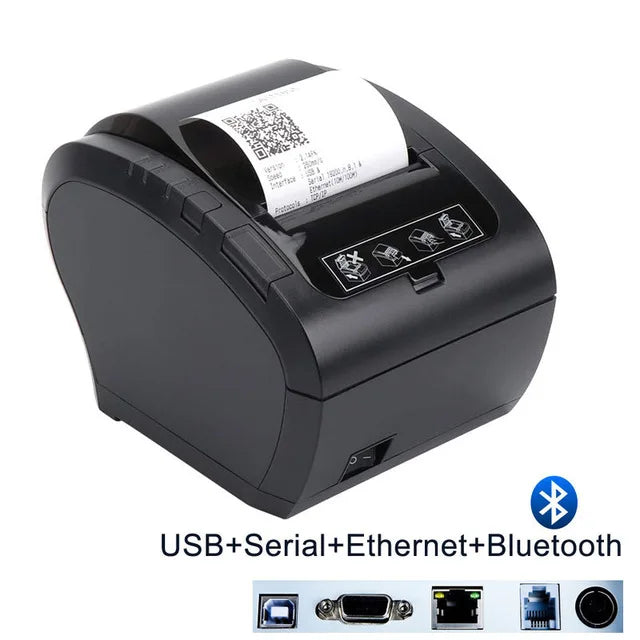 80mm Thermal Receipt Printer Automatic cutter Restaurant Kitchen POS Printer USB+Serial+Ethernet Wifi Bluetooth NETUM