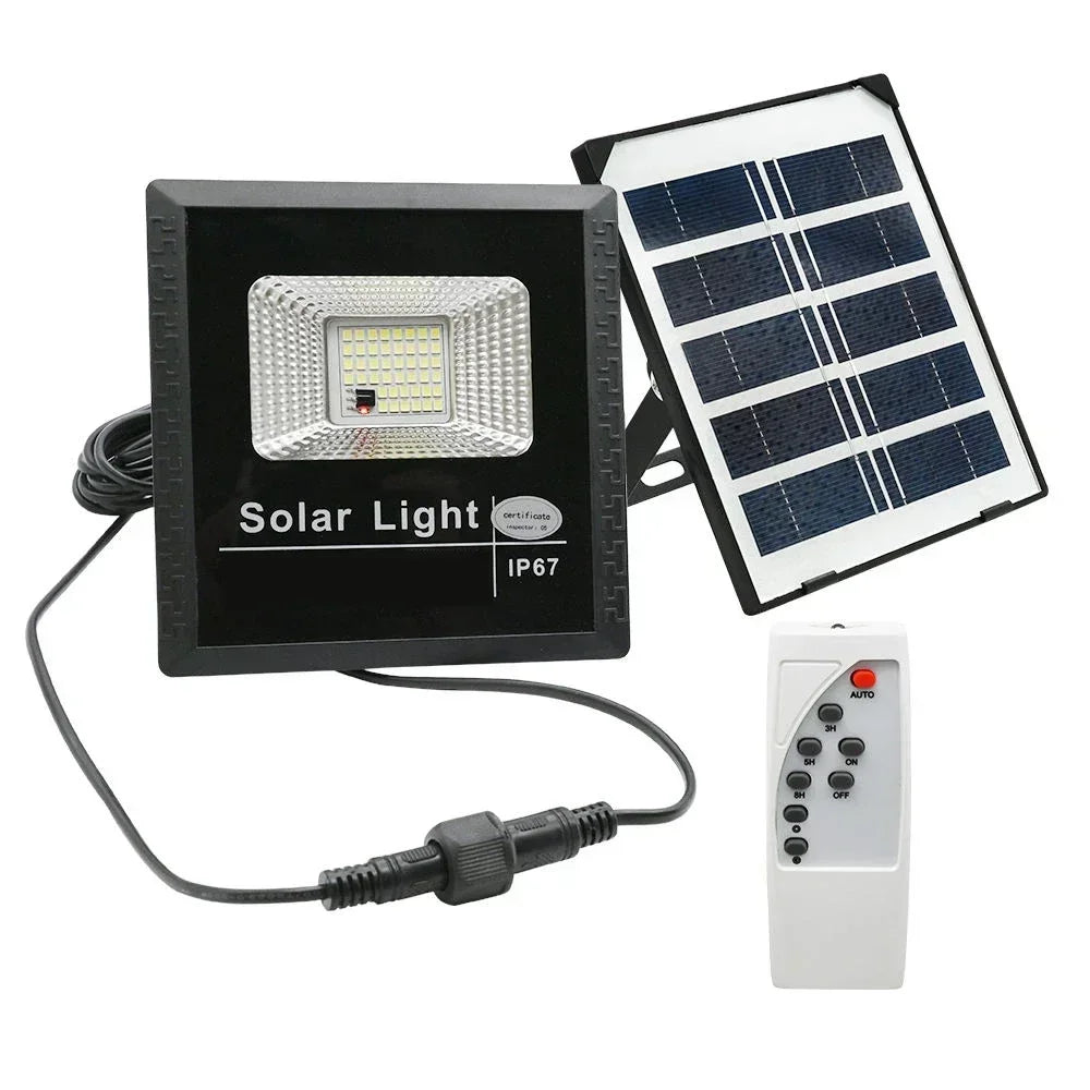 NEW 30-500W Solar Flood Lights with Remote Control Outdoor IP67 Waterproof Solar Powered Spotlight Solar Reflector Wall Lamp Hot