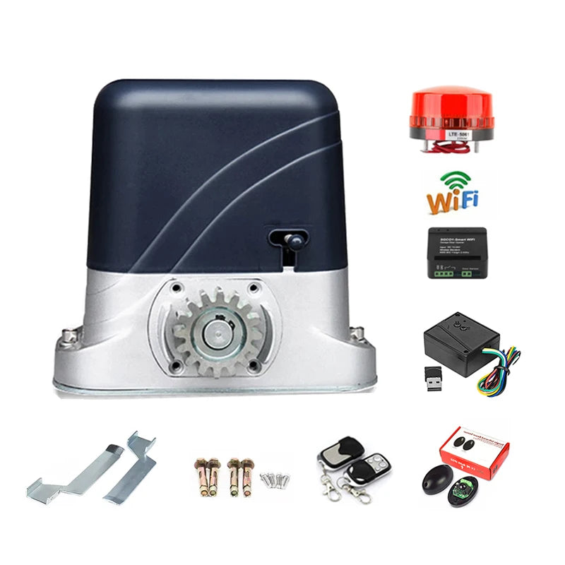 WiFi Gate Opener Smart Phone Control Spring Limit Sliding Gate Motor Opener Operator Closer for House Villa Factory Float Gate