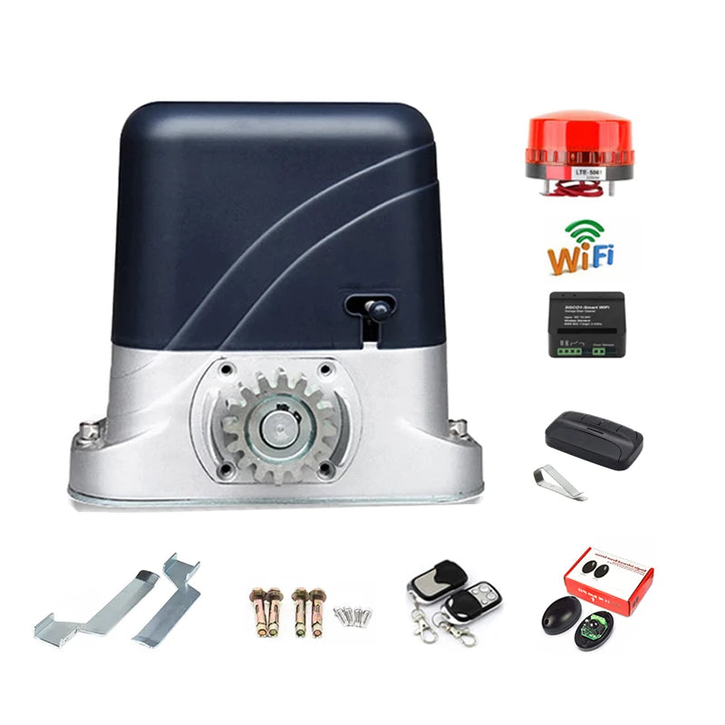 WiFi Gate Opener Smart Phone Control Spring Limit Sliding Gate Motor Opener Operator Closer for House Villa Factory Float Gate