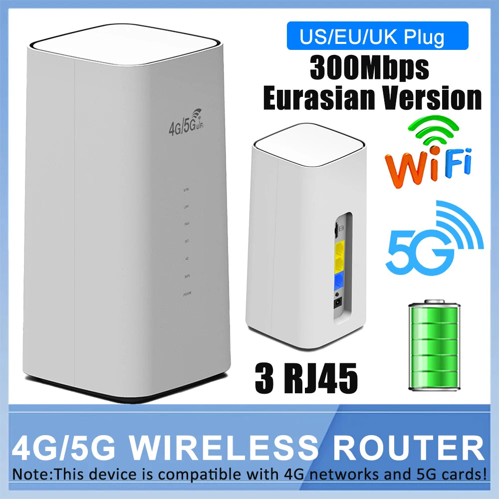 4G LTE WiFi Router 150Mbps 300Mbps CPE EU Version WiFi Wireless Router 3 RJ45 with SIM Card Slot Internal Antenna WIFI Routers